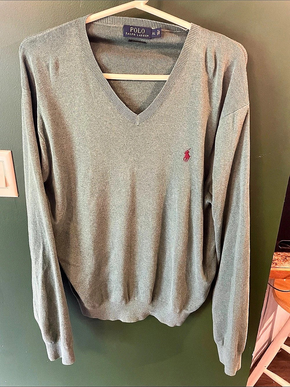 Polo By Ralph Lauren Pullover Sweatshirt Men’s XL Green Pima Cotton Longsleeve